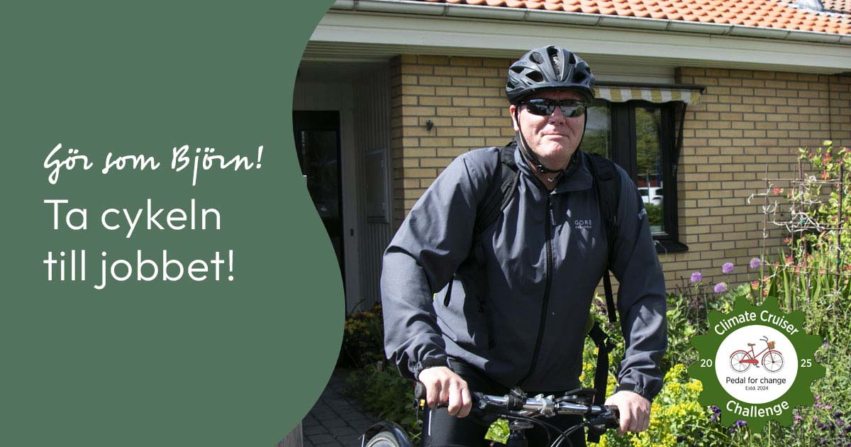 Björn Engström cyklar 40 km om dagen