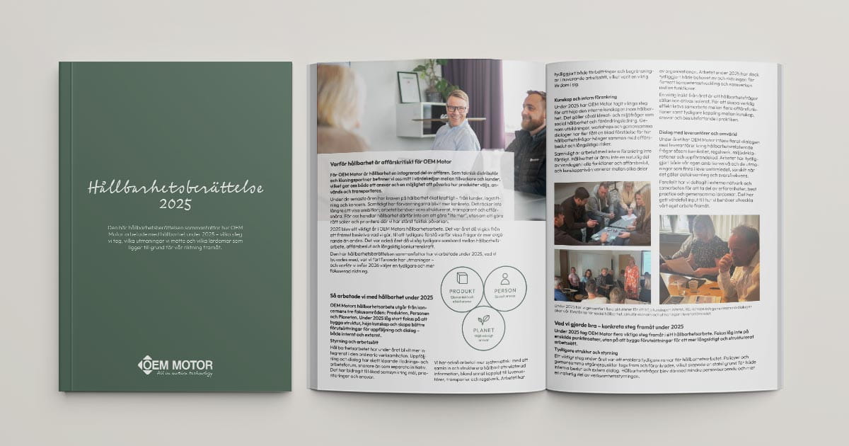 Hållbarhetsberättelse OEM Motor 2025 og