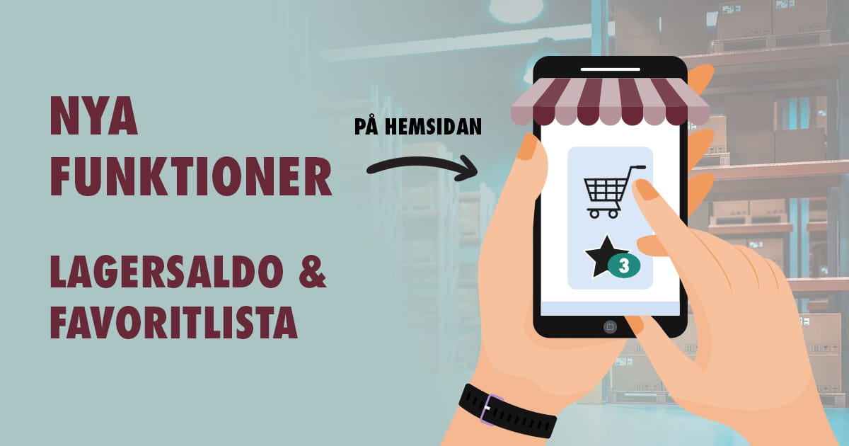 Nya funktioner lagersaldo favoritlista
