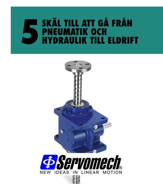 5 skal att ga fran pneumatik och hydraulik till eldrift