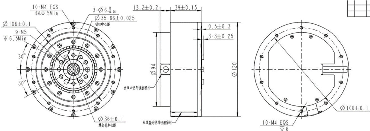 120Nm Integrerad QDD motormodul Dimensioner.png