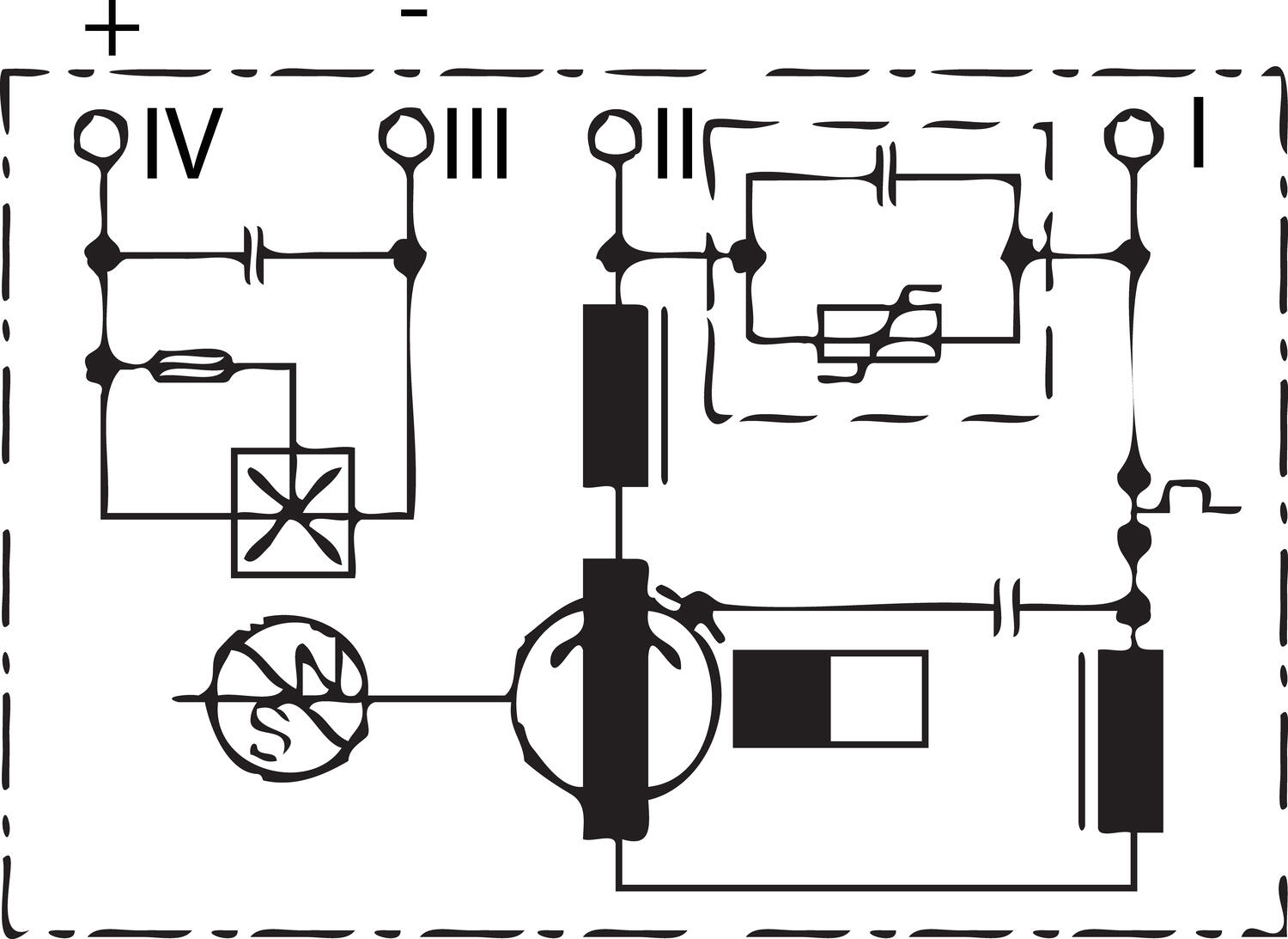 DC-motor Bosch AHC 12 V inkoppling