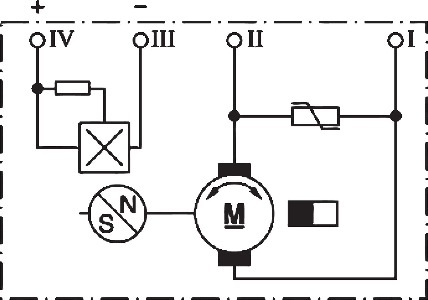 DC-motor Bosch AHC 24 V inkoppling