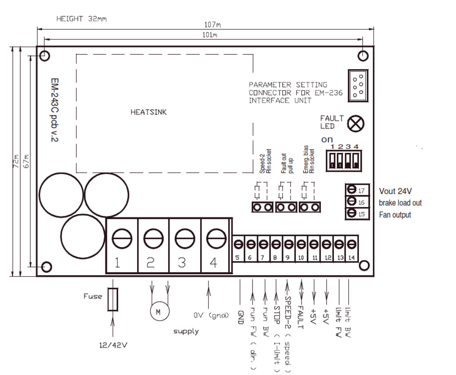 DC-motorstyrning EM-243 Electromen