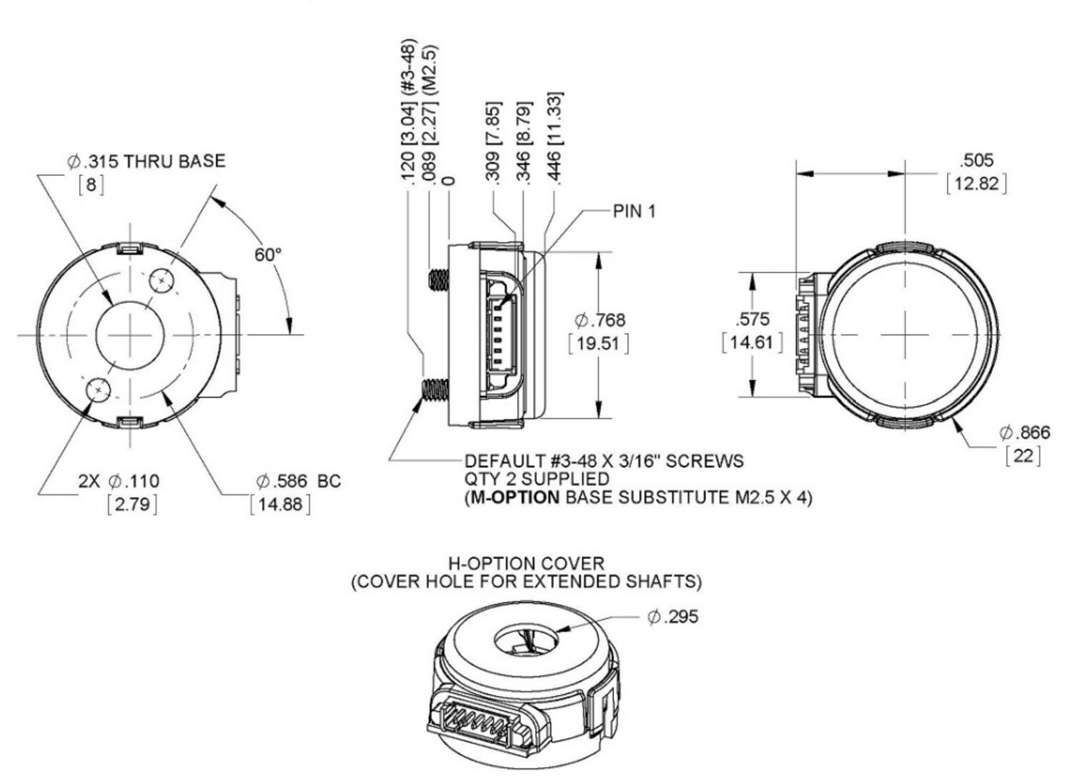 E4T encoder US Digital ritning