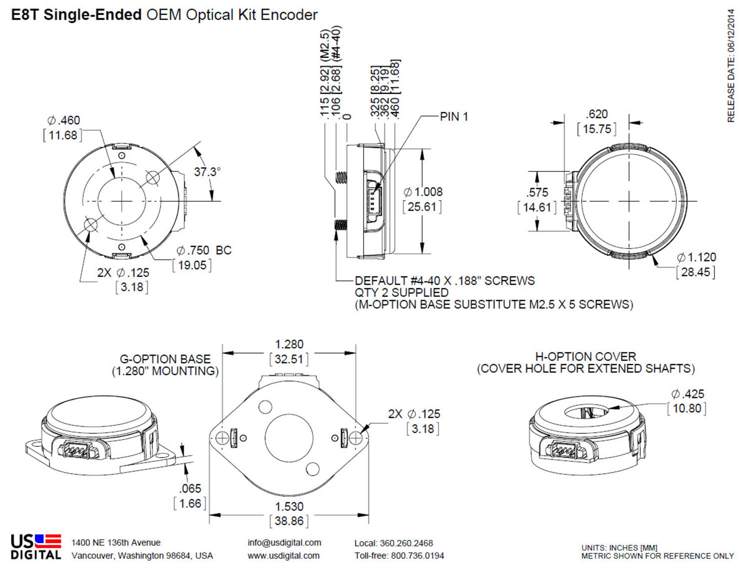 E8T encoder US Digital ritning