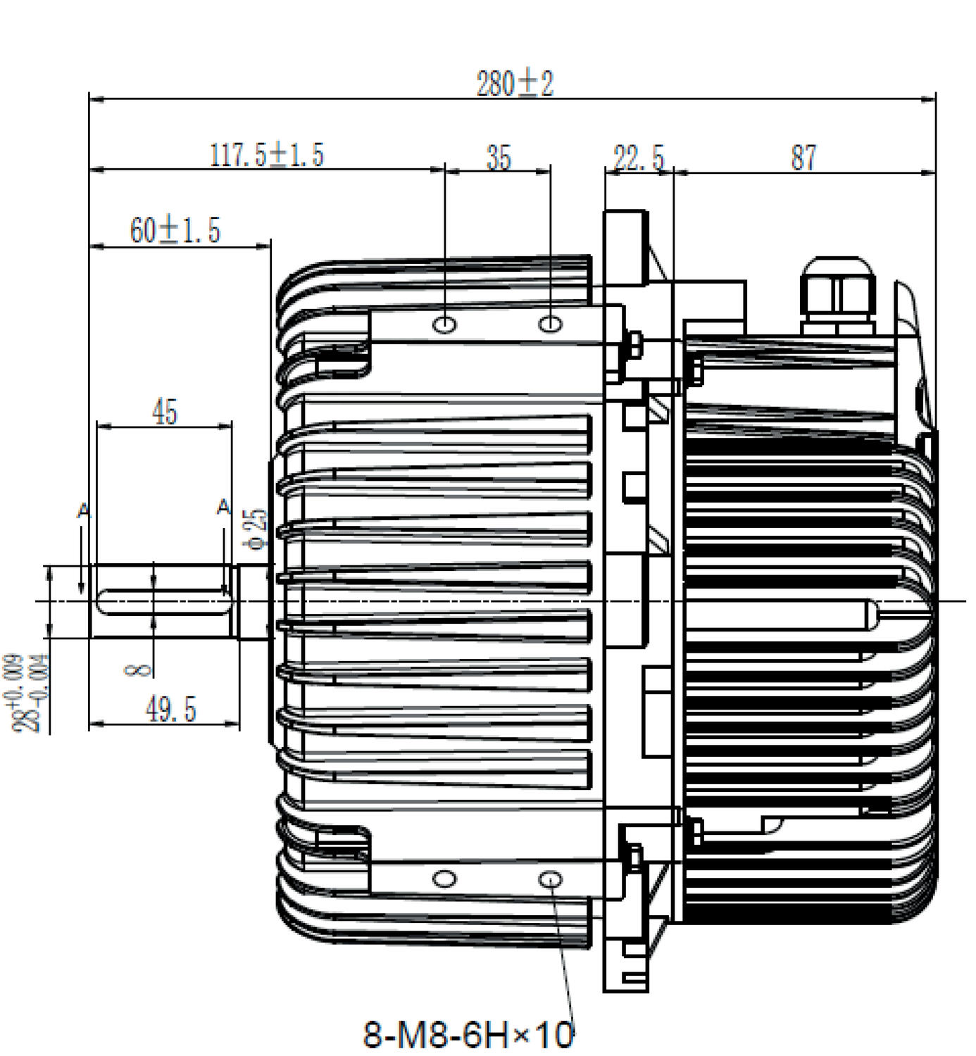 EC-motor ATB EC132 1,5 kW