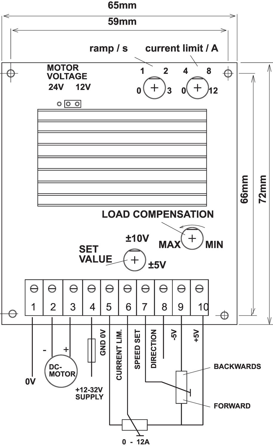 Electromen EM-174 motorstyrning skiss