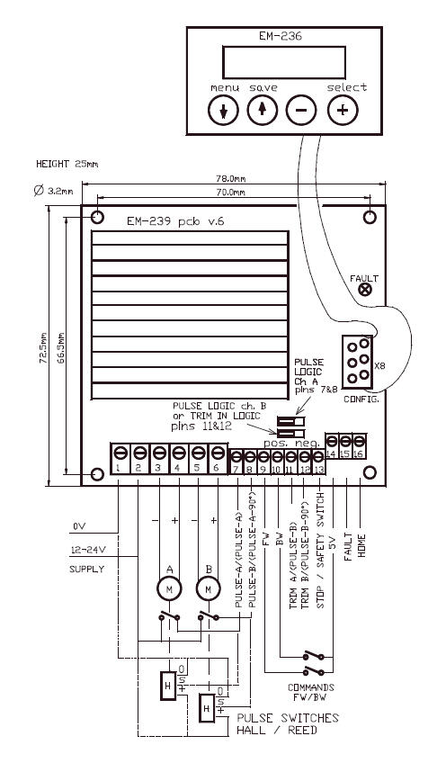 Electromen EM-239 kopplingsdiagram