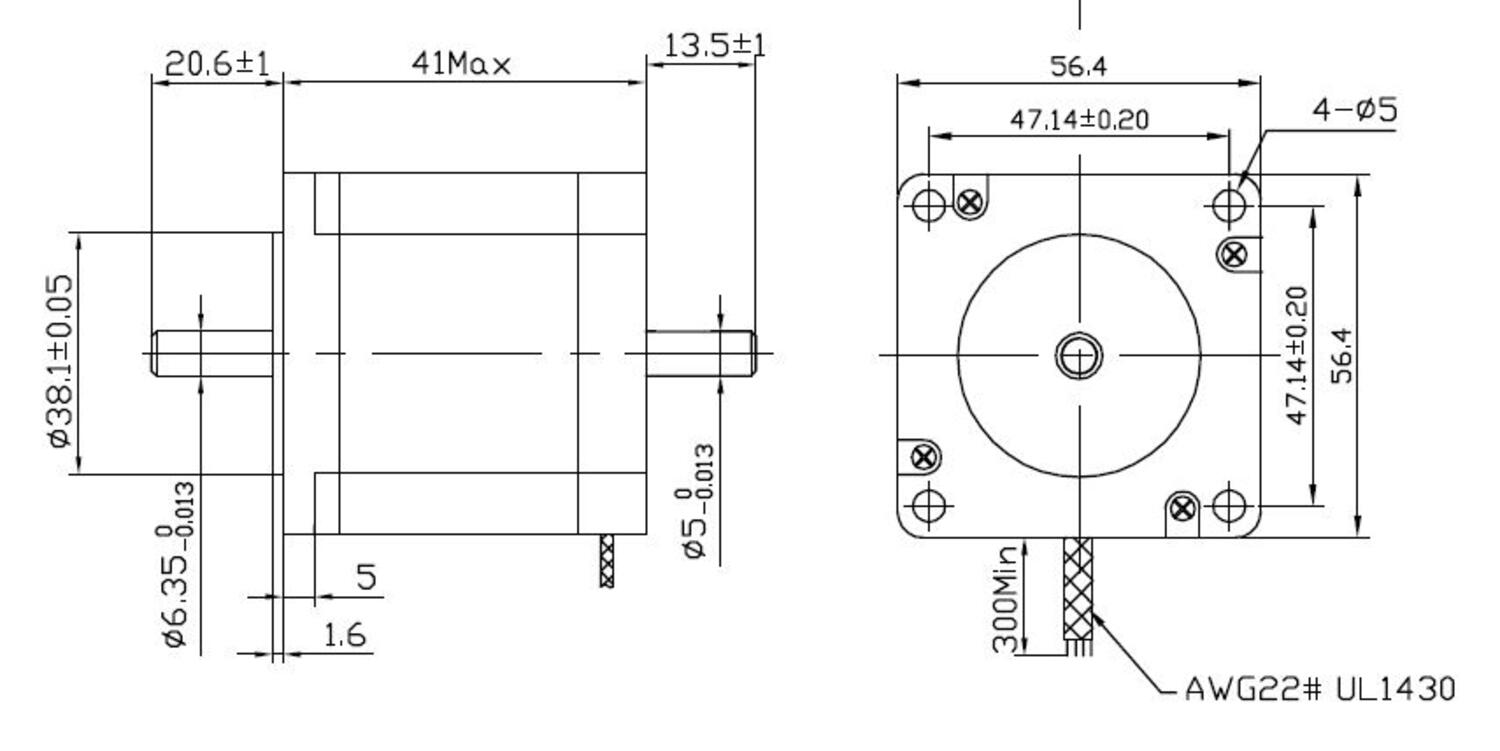 FL57STH41 Stegmotor Fulling ritning
