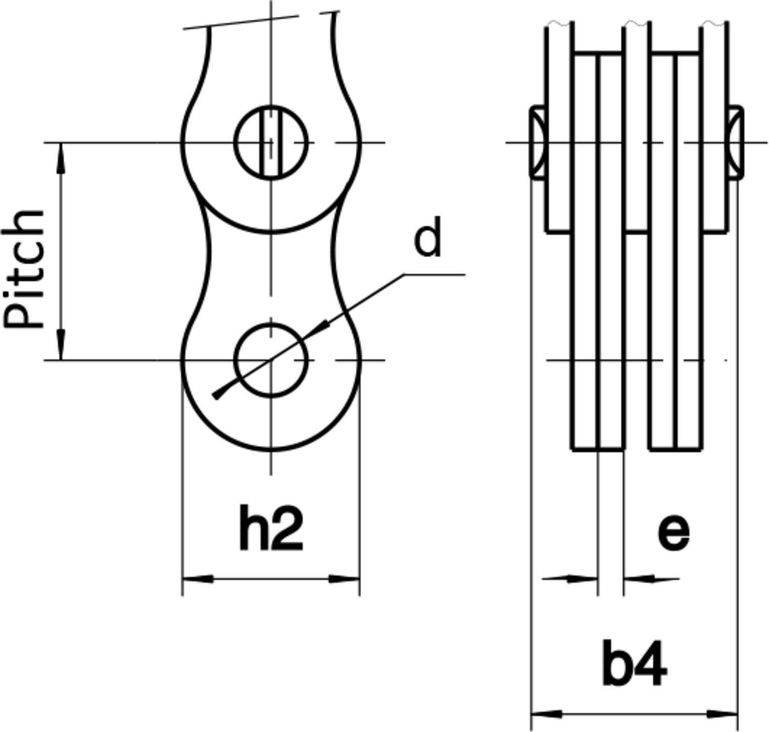 Fleyerkedja AL, LL, LH Sedis ritning