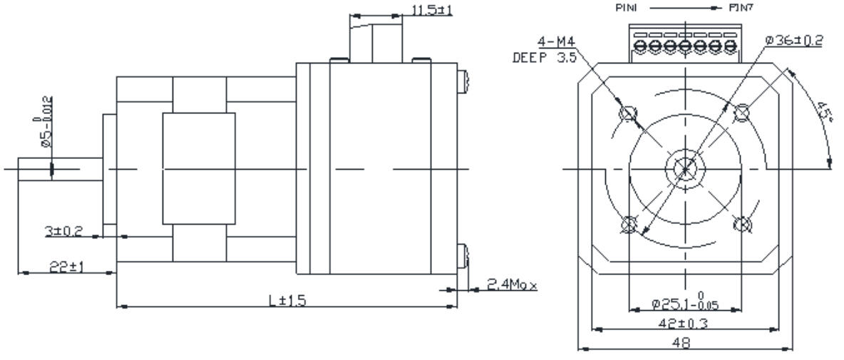 Fulling elmotor bldc motor dimensioner