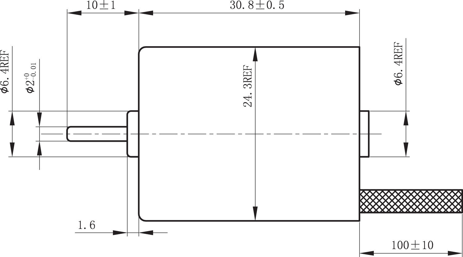Fulling FL24CBL30 sida ritning