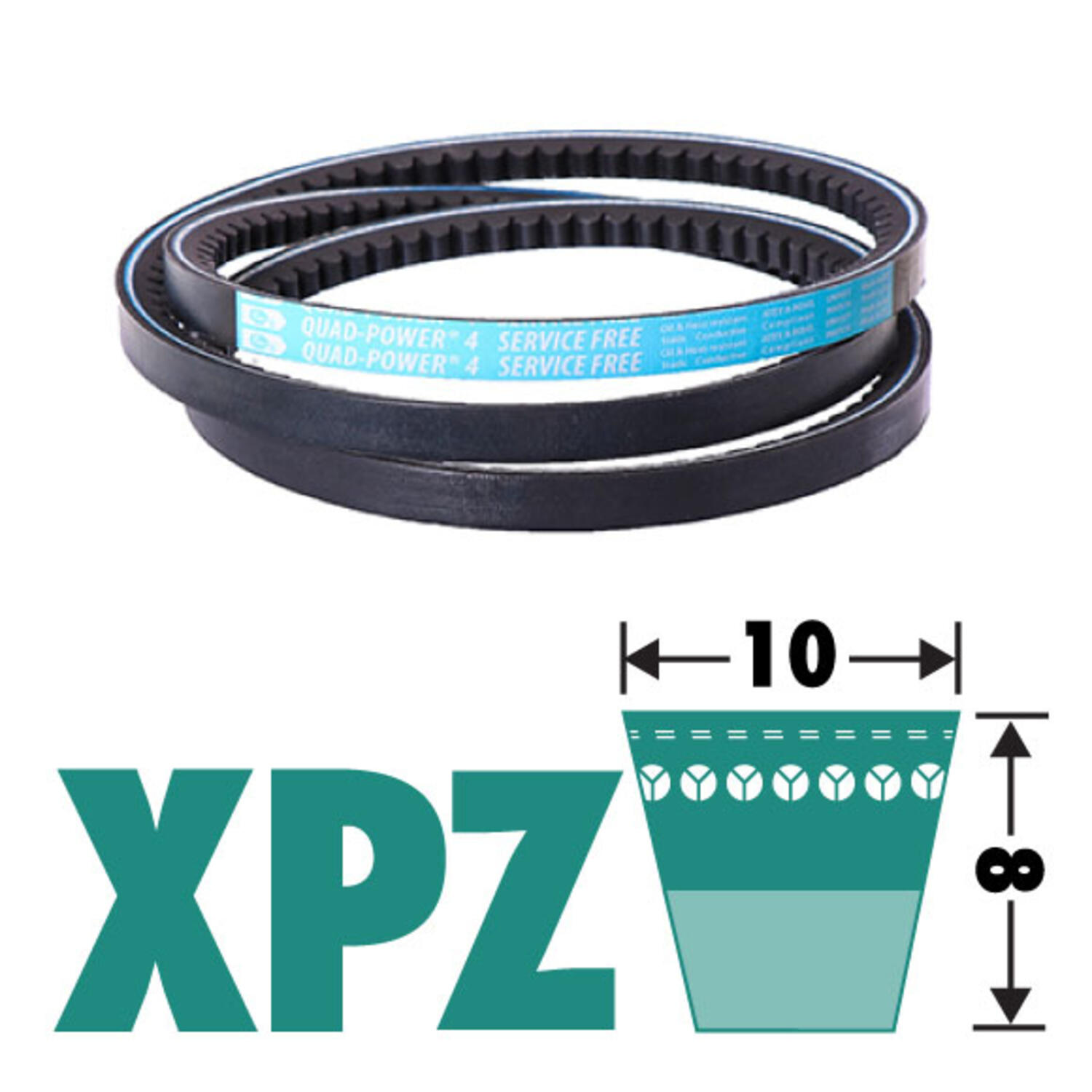 Gates XPZ-profil tandad kilrem QP4