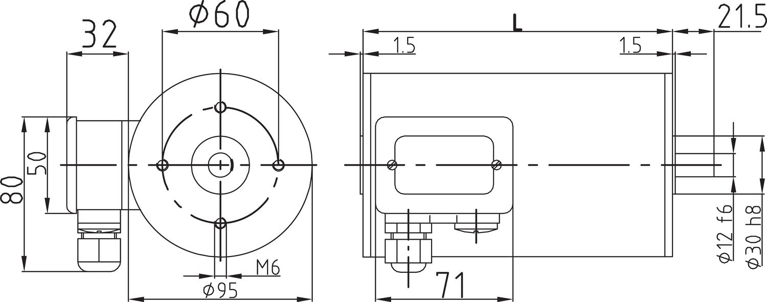 Gefeg Neckar AC-motor D 5-9 mått