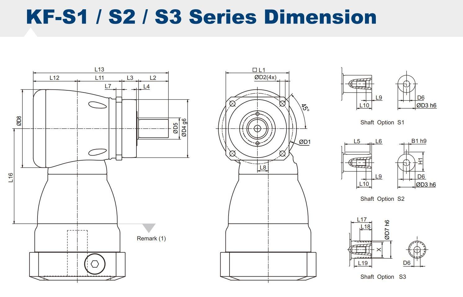 KF-Technical dimensions
