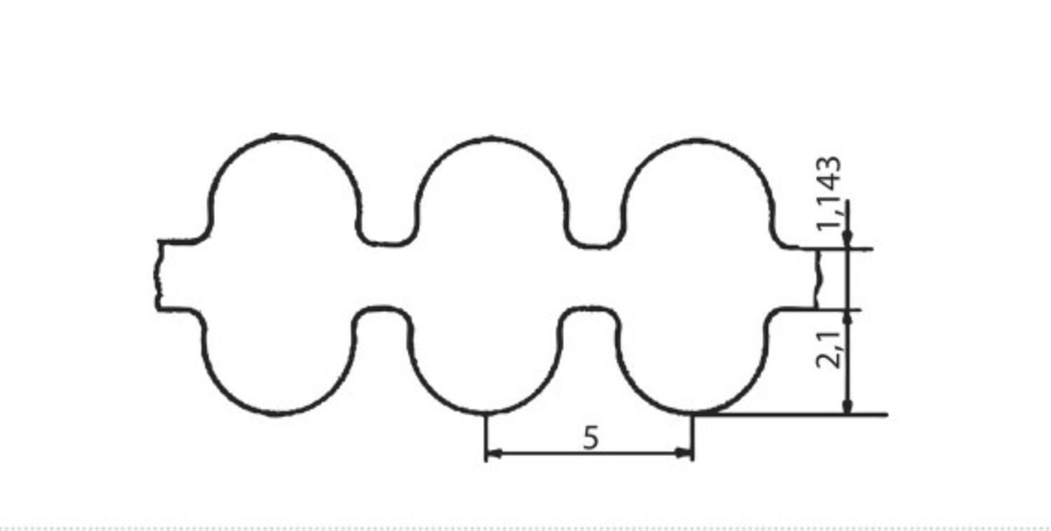 Kuggrem HTD D5M BANDO mått