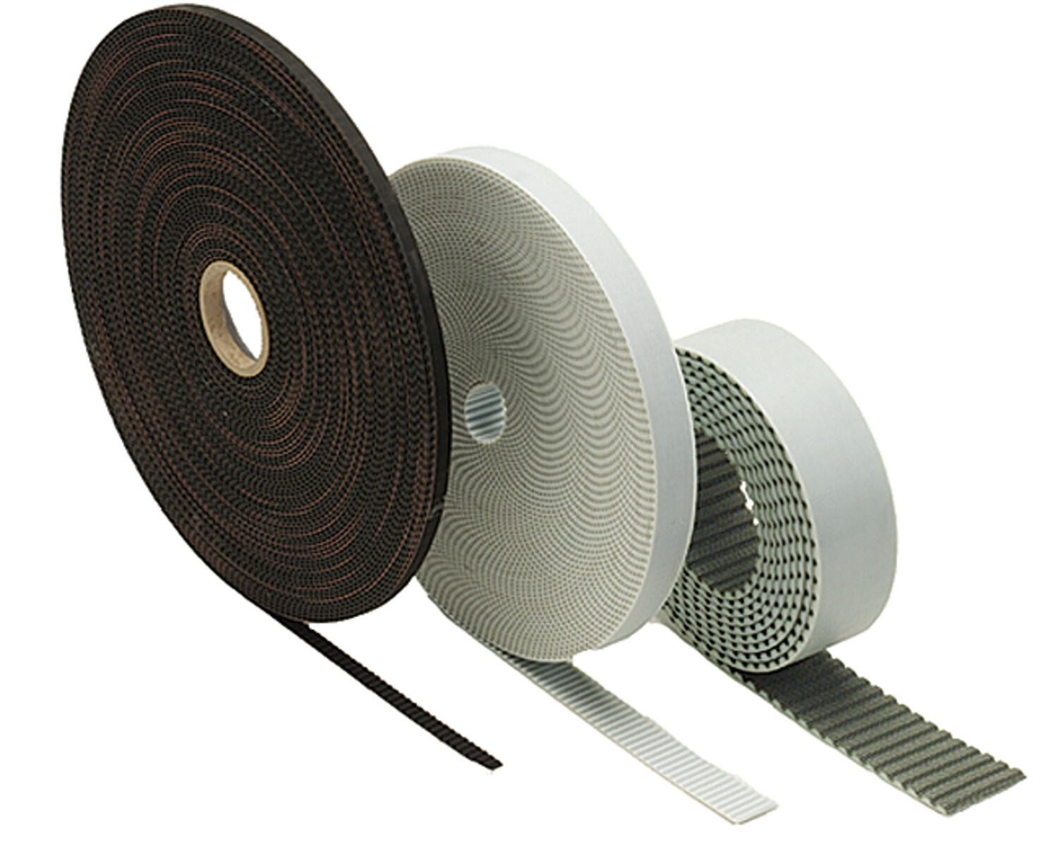 Kuggrem i långlängd, olika material och cord