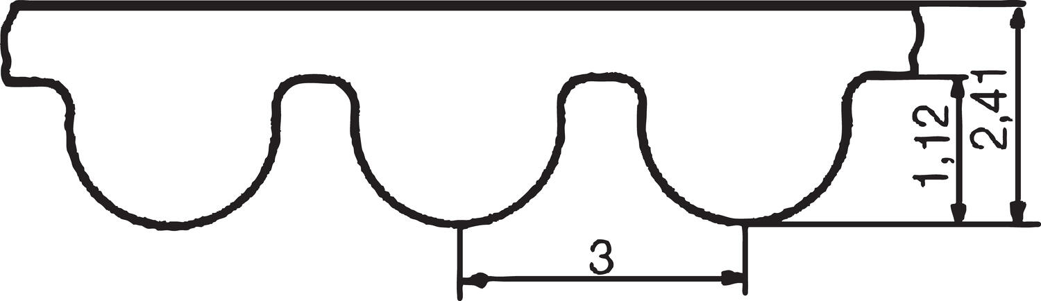 Kuggrem LL GT 5MR gummi Gates