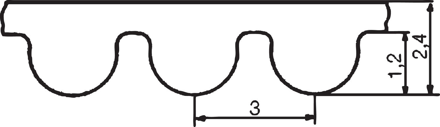 Kuggrem OEM Motor HTD 3M gummi