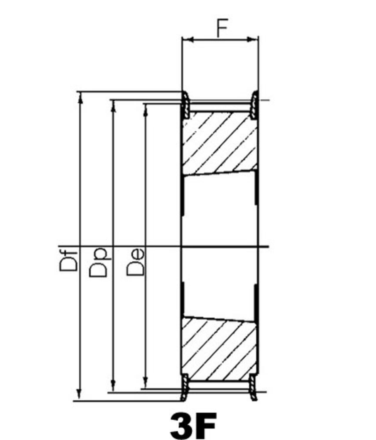 Kuggremshjul 50 L bussning ritning