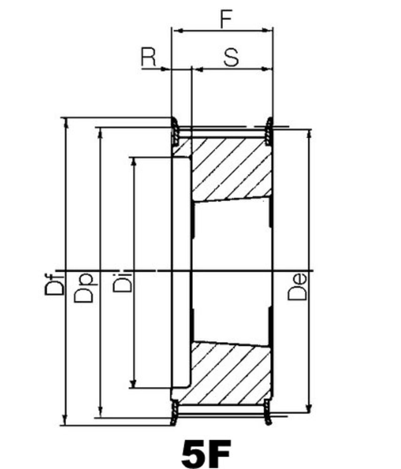 Kuggremshjul GT3 bussning ritning
