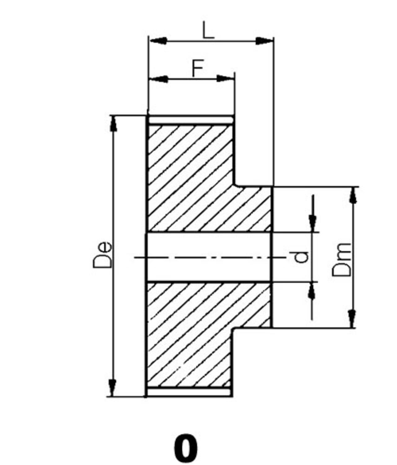 kuggremshjul T AT aluminium ritning