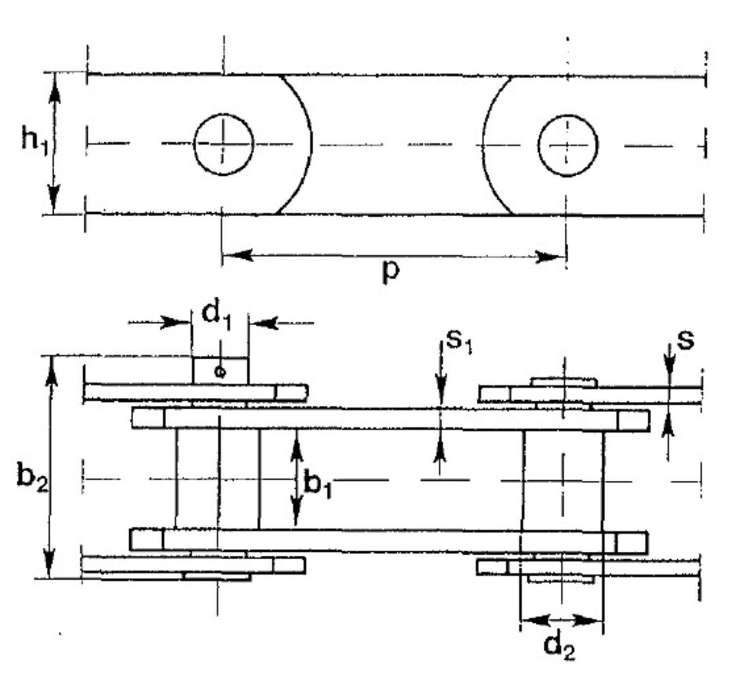 Måttritning transportörkedja A