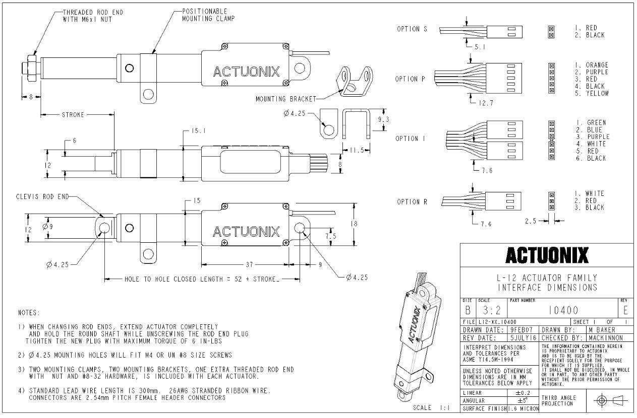 Miniatyrställdon Actuonix L12