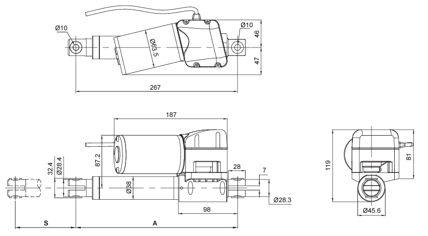 Moteck ställdon MD53