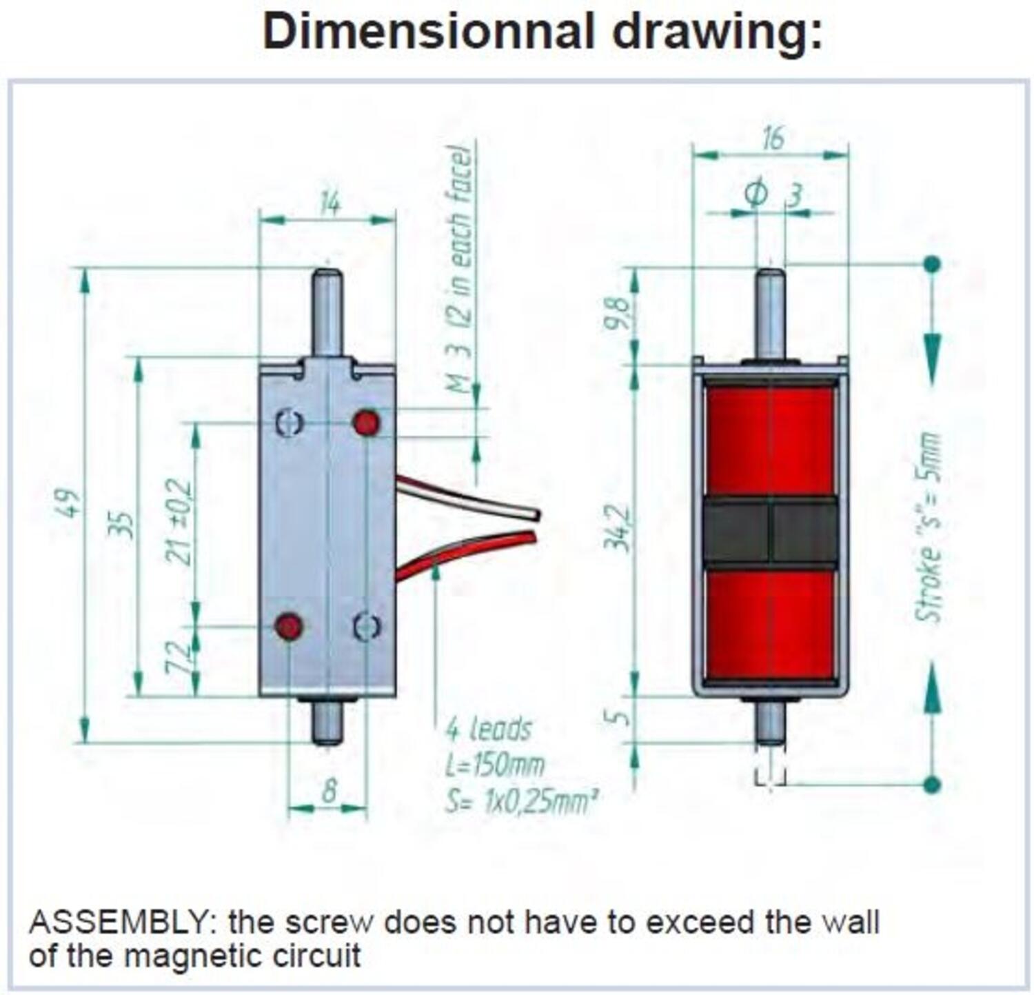 Nafsas solenoider dimensioner ritning
