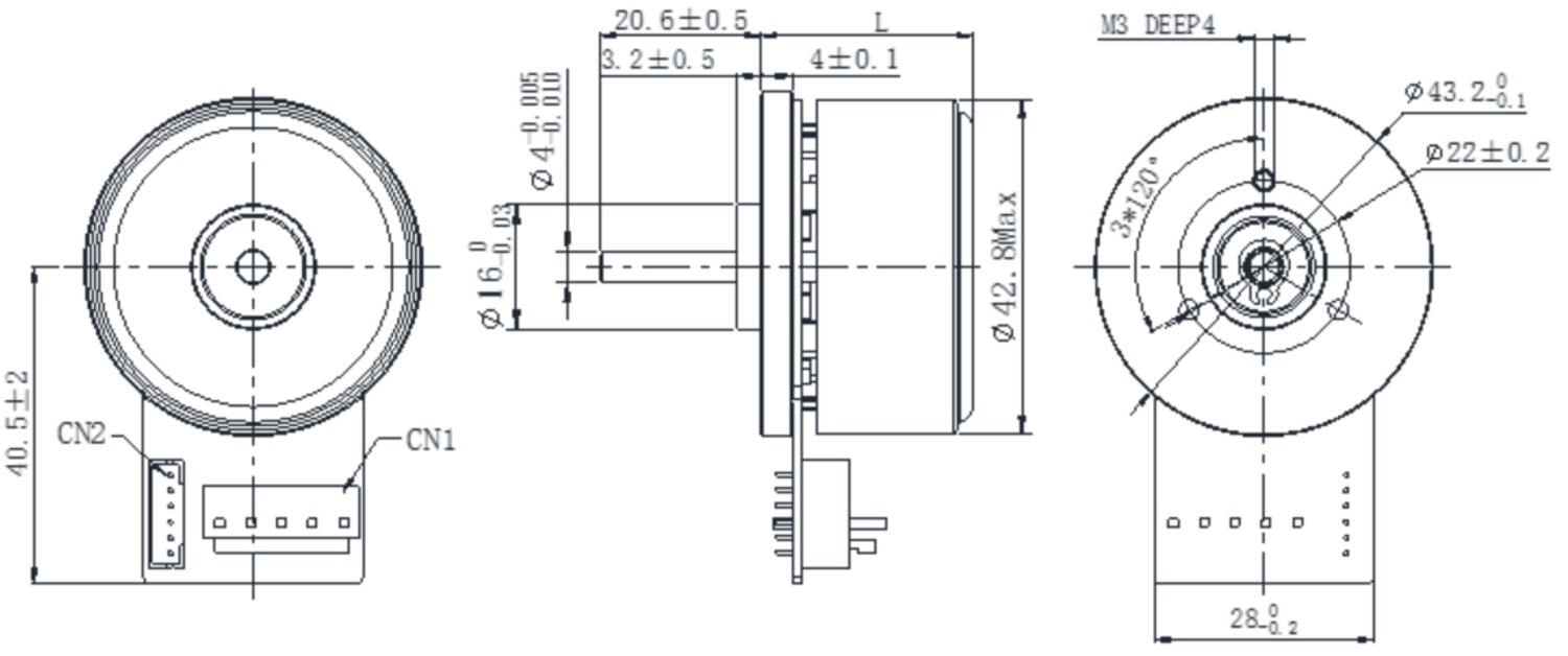 Ritning borstlös dc motor Fulling
