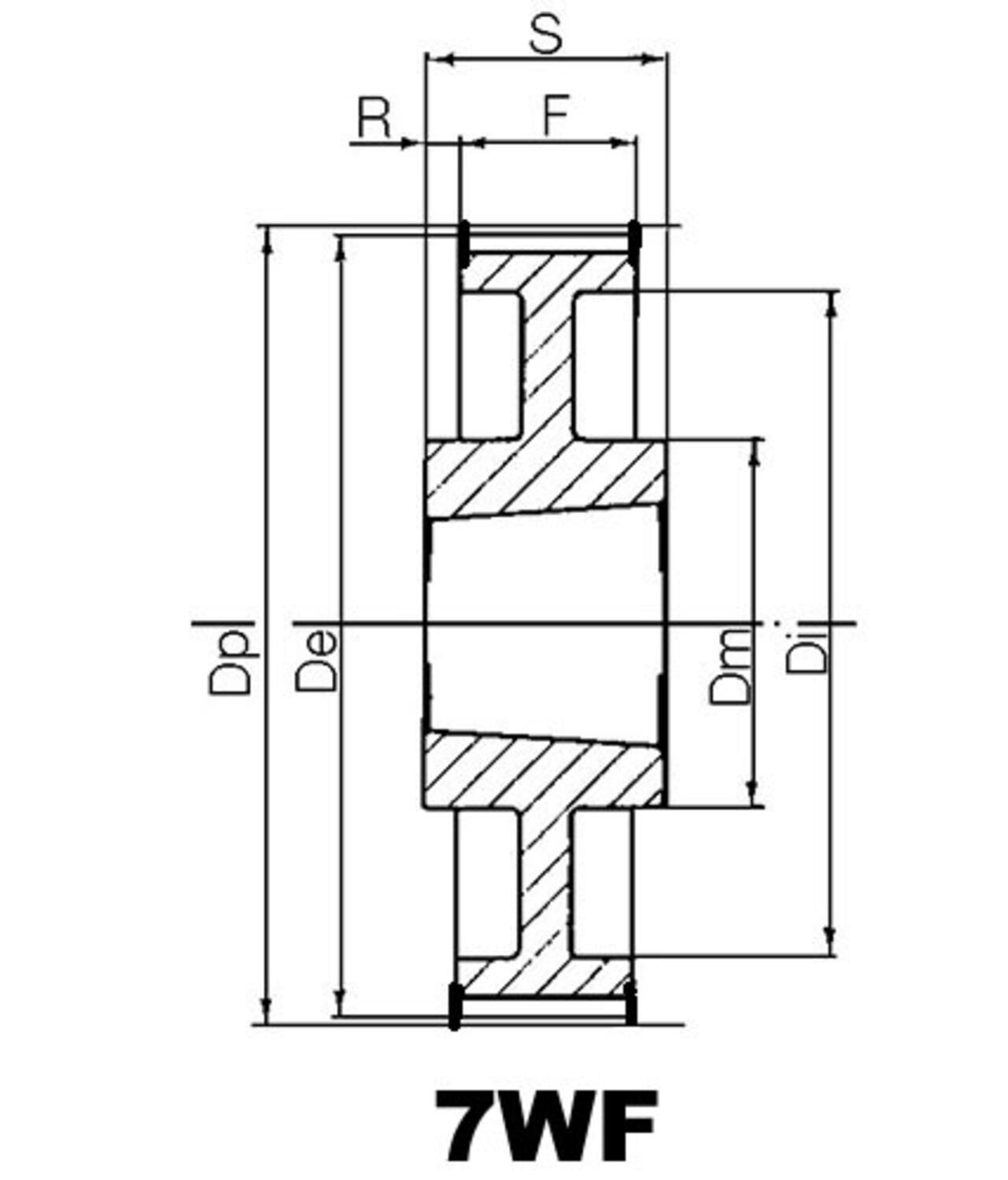 Ritning på kuggremshjul GT3 OEM Motor