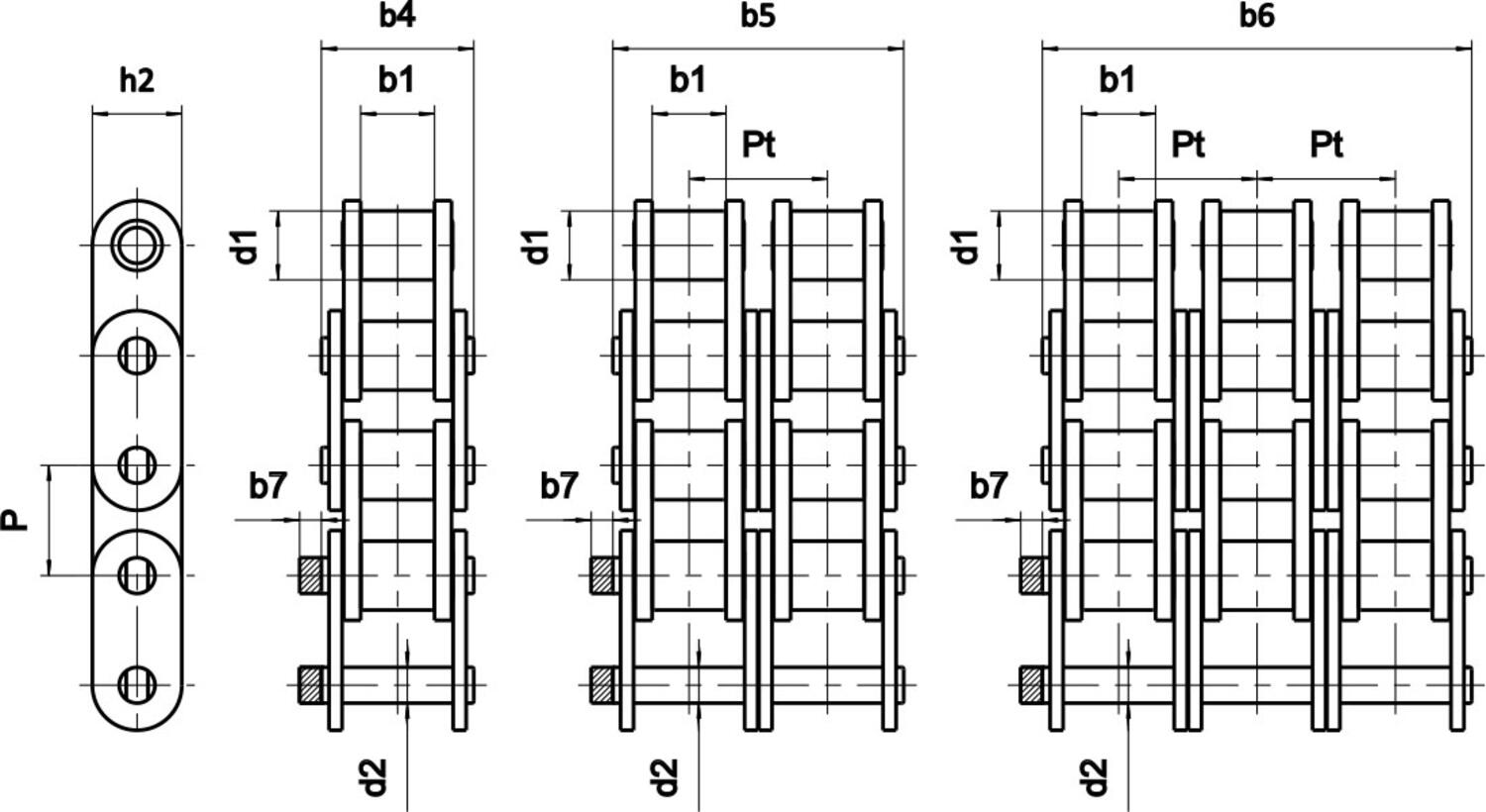 Rullkedja raka brickor Sedis Alpha RB