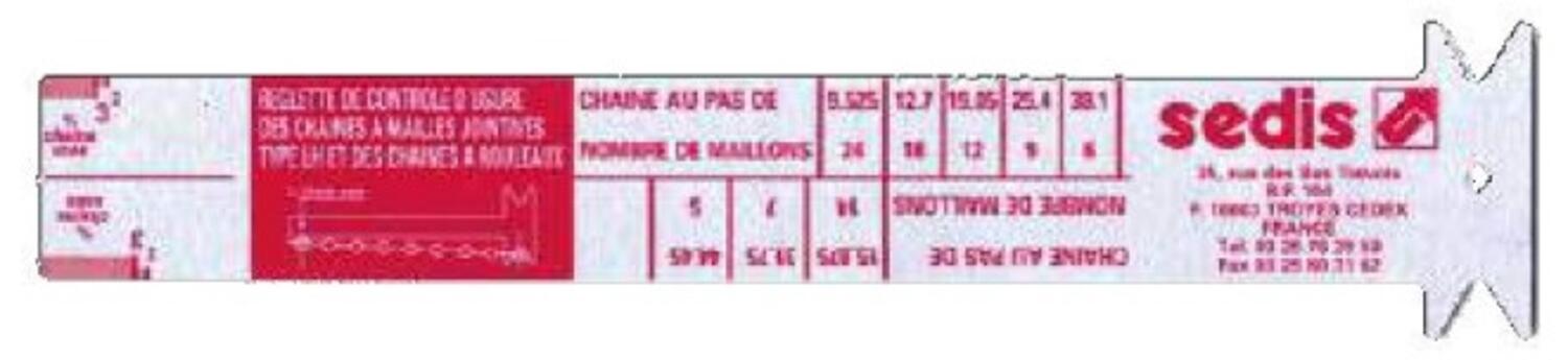 Sedis kedjelinjal för rullkedjor