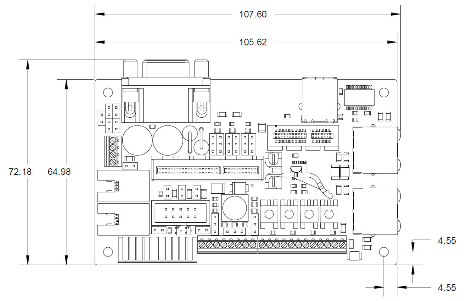 Servoförstärkare Technosoft dimensioner