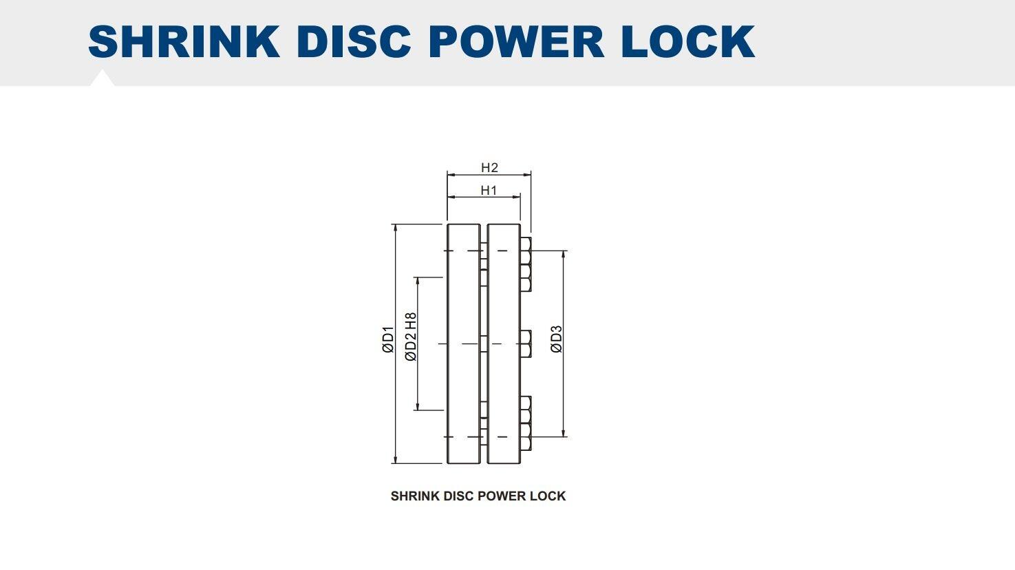 Shrink Disc Power Lock-Technical dimensions