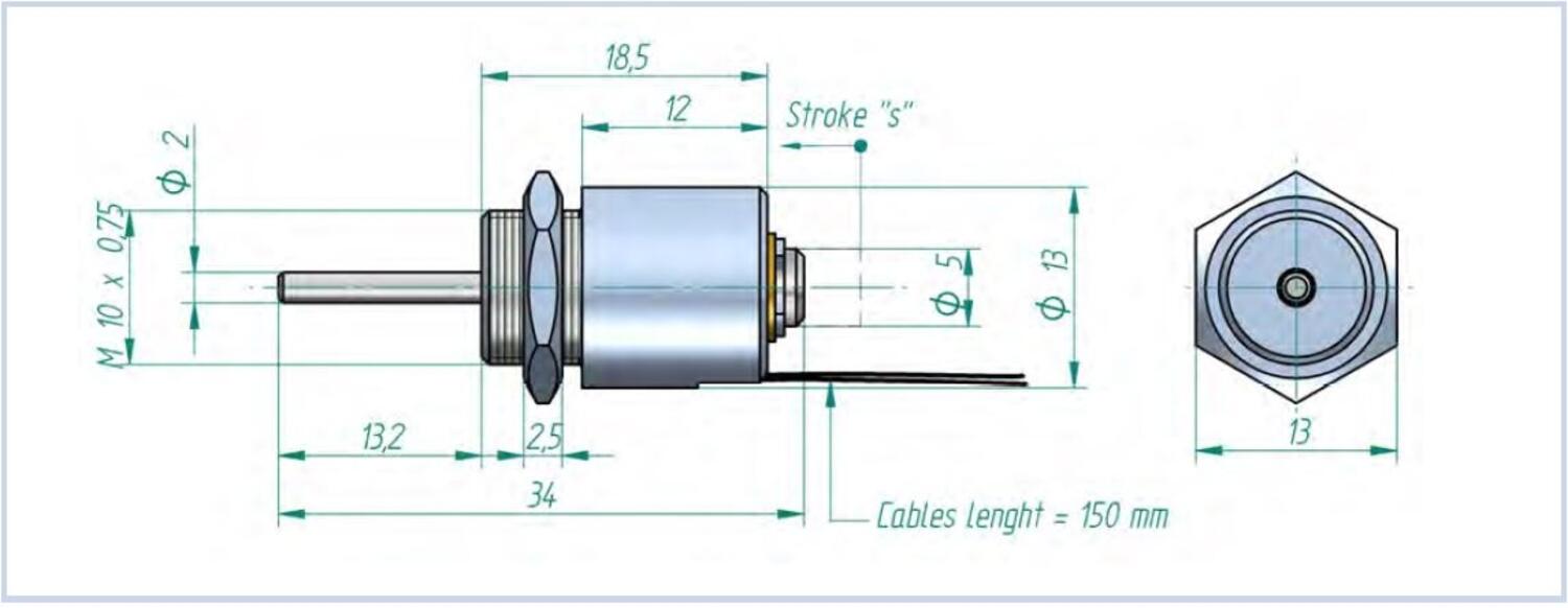 Solenoid ECM13 från Nafsa dimensioner