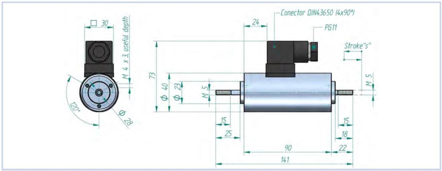 Solenoider ECR40 från Nafsa dimensioner