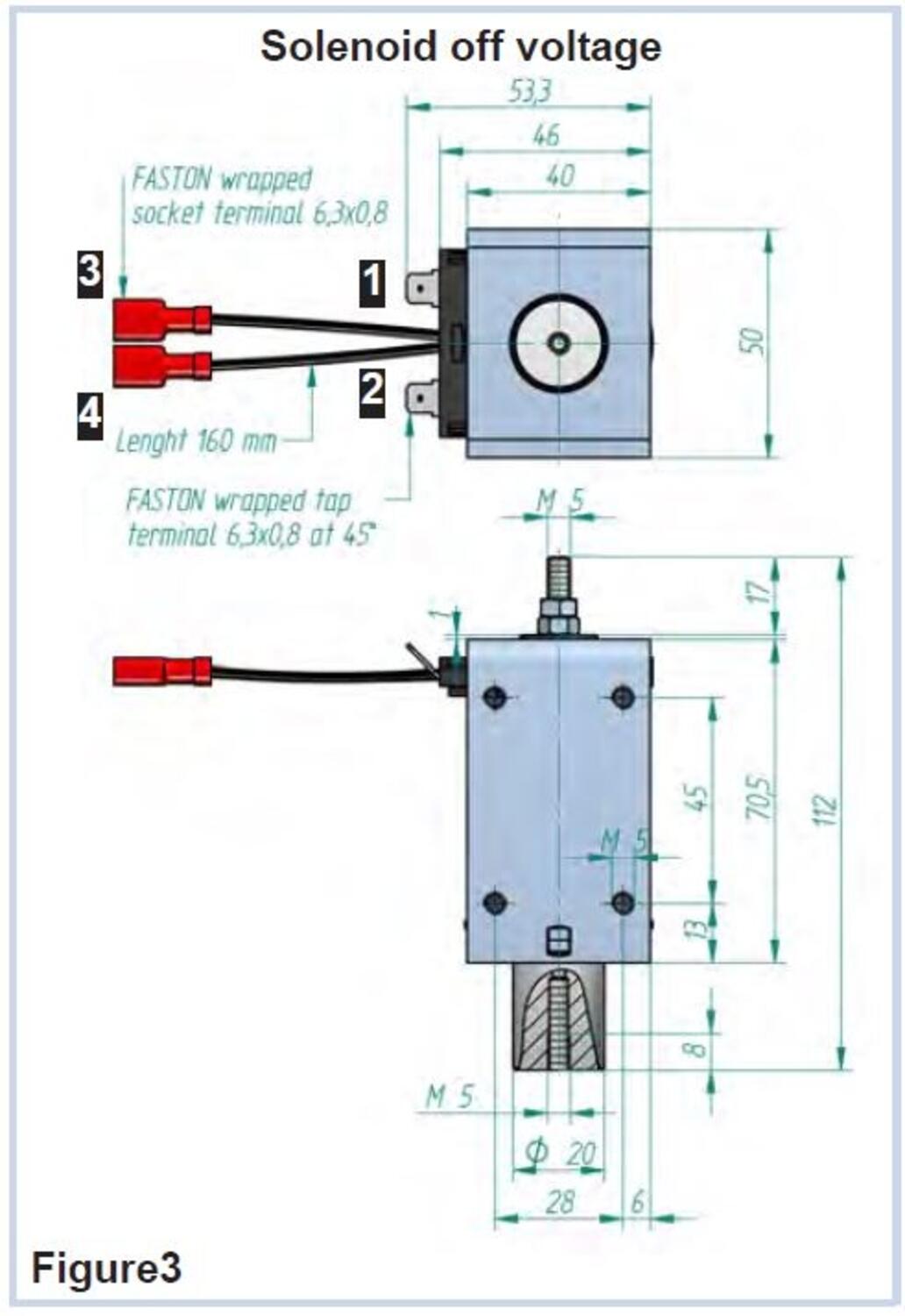 Solenoider från Nafsa dimensioner
