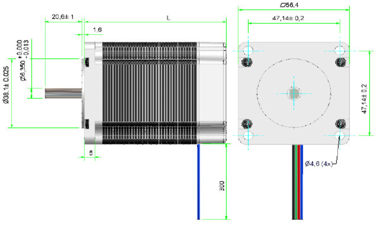 Stegmotor FL573P Fulling dimensioner