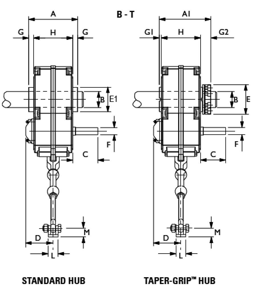 Tappväxel B-T hub från Fenner SMSR